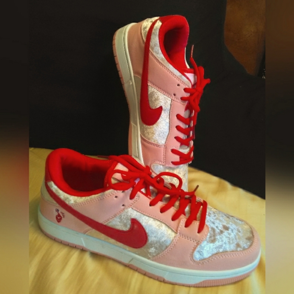 BNWOT 2016 Nike SB Pink & Red Athletic SNEAKERS (BRAND NEW) VALENTINES ED. READ⬇
